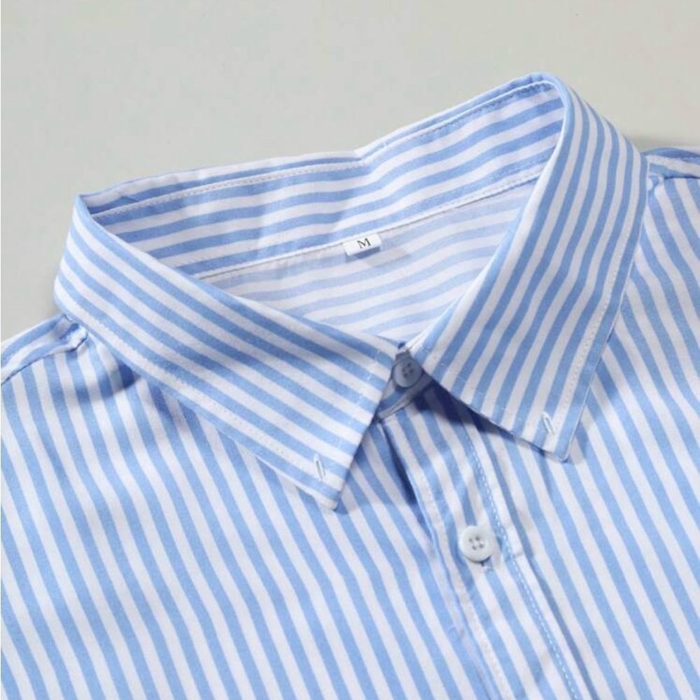 Bundle & save New Men's Blue Striped Shirt size M - Picture 2 of 2